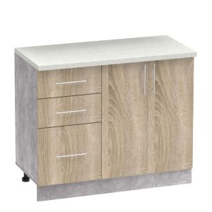 Kitchen module Festa I melamine in sonoma color 100x60x85cm