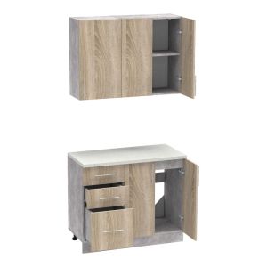 Kitchen module Festa I melamine in sonoma color 100x60x85cm