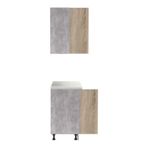 Kitchen module Festa I melamine in sonoma color 100x60x85cm