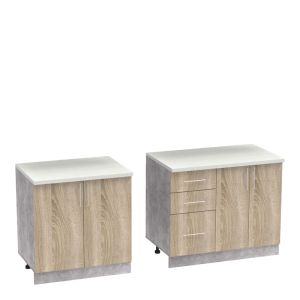 Kitchen module Festa V melamine in sonoma color 160x60x85cm