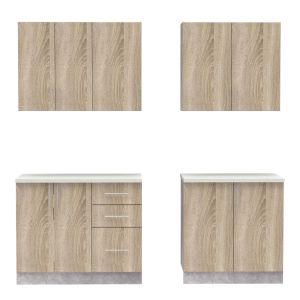Kitchen module Festa V melamine in sonoma color 160x60x85cm