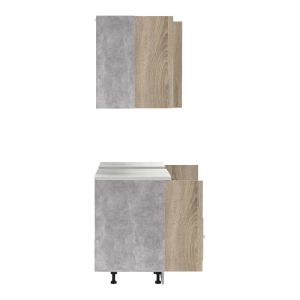Kitchen module Festa V melamine in sonoma color 160x60x85cm