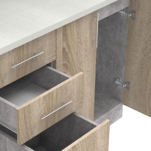 Kitchen module Festa V melamine in sonoma color 160x60x85cm