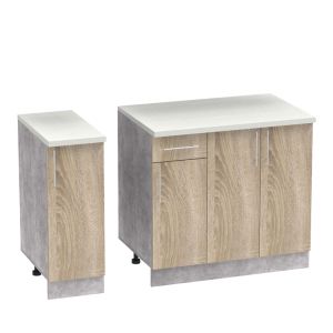 Kitchen module Festa II melamine in sonoma color 120x60x85cm