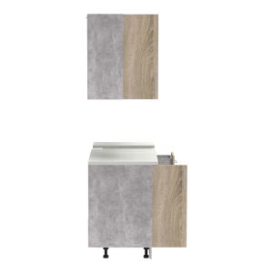 Kitchen module Festa II melamine in sonoma color 120x60x85cm