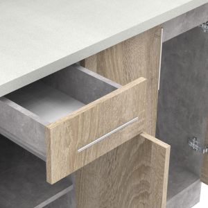 Kitchen module Festa II melamine in sonoma color 120x60x85cm