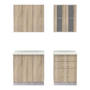 Kitchen module Festa �ii melamine in sonoma color 140x60x85cm