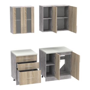 Kitchen module Festa �ii melamine in sonoma color 140x60x85cm