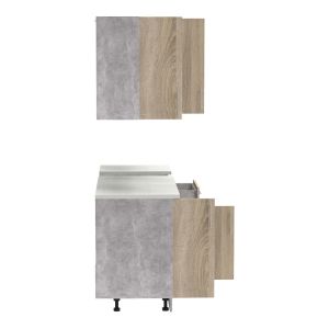 Kitchen module Festa �v melamine in sonoma color 160x60x85cm
