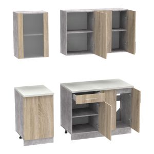Kitchen module Festa �v melamine in sonoma color 160x60x85cm