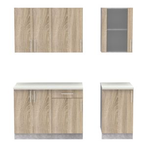 Kitchen module Festa �v melamine in sonoma color 160x60x85cm