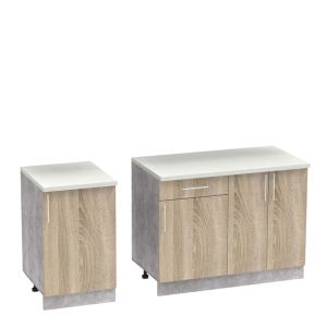 Kitchen module Festa �v melamine in sonoma color 160x60x85cm