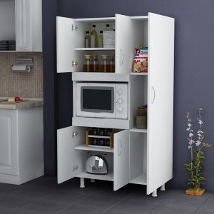 Kitchen cabinet Defne in white 89x37.5x160cm