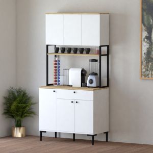 Kitchen cabinet Lenner white-sonoma 90x45x184cm