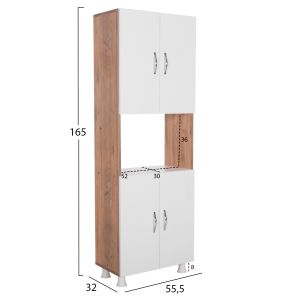 Kitchen cabinet Rad Hm18196.04 melamine in natural color-white 55.5x32x165hcm.