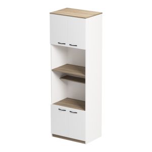 Rowan kitchen cabinet in white-sonoma shade 60x42x182 cm