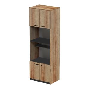 Rowan kitchen cabinet in dark gray-oak color 60x42x182 cm