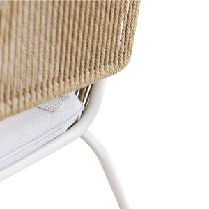 Couch with tent Sanctum Sm6404.01 aluminum ivory color - beige wicker - white tent 146x168x80w