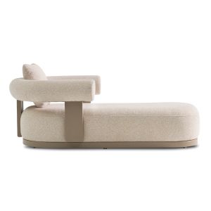 Couch only Deckard Sm6467.02 aluminum and fabric beige 169.5x95x59.5cm