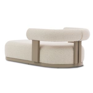Couch only Deckard Sm6467.02 aluminum and fabric beige 169.5x95x59.5cm