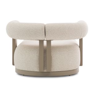 Couch only Deckard Sm6467.02 aluminum and fabric beige 169.5x95x59.5cm