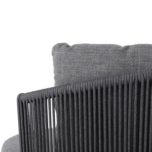 Daybed series Lorien Sm6413.02 aluminum rope cushions, blue 163x158.5x82h