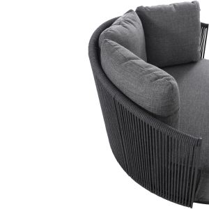 Daybed series Lorien Sm6413.02 aluminum rope cushions, blue 163x158.5x82h