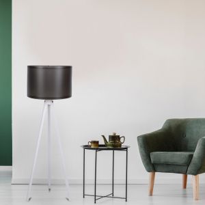 Floor lamp - lampion in black and white D38x145cm Hm7272.05