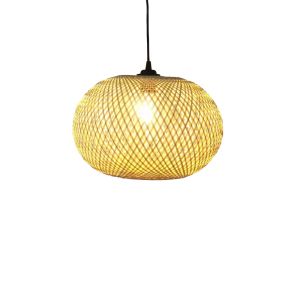 Ceiling lamp Universe natural bamboo boho style D38x175cm