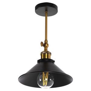 Ceiling or wall lamp black metal copper gold accents industrial style D21x31hcm Hm4121