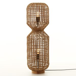 Lamp metal woven in brown - 2 bulbs Hm4359 D25x78.5cm
