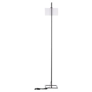 Lantern Brans Hm7532.11 black metal - white PVC cover 25x33x170cm.
