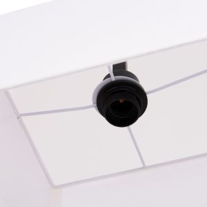 Lantern Brans Hm7532.11 black metal - white PVC cover 25x33x170cm.