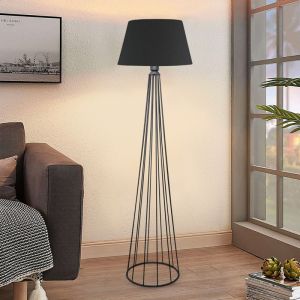 Lamp Firdo Ii E27 fabric-metal black 38x121cm