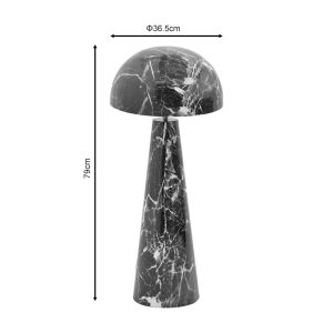 Lamp Flozer Inart E27 metal color blue marble D36.5x79cm