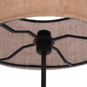 Lantern Hm7608.03 with Mdf base, sonoma color and beige shade D38x140hcm