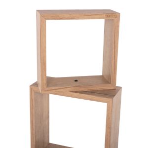 Lantern Hm7608.03 with Mdf base, sonoma color and beige shade D38x140hcm