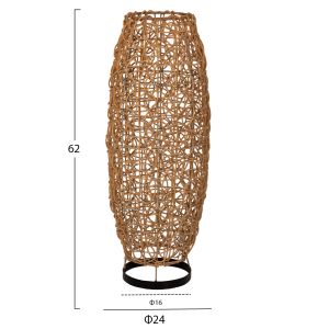 Lantern Hm7877 rattan in natural color D24x62cm