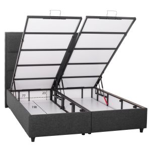 Alba bed in gray with storage space Hm626,01