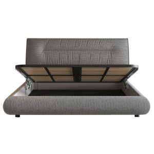 Ascott bed with storage space Sm736.01 gray fabric - for mattress 160x200cm.