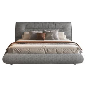 Ascott bed with storage space Sm736.01 gray fabric - for mattress 160x200cm.
