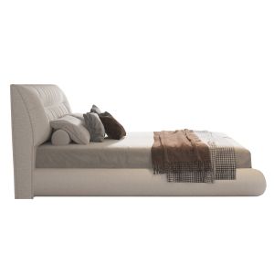 Ascott bed with storage space Sm736.03 cream fabric - for mattress 160x200cm.