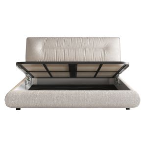 Ascott bed with storage space Sm736.03 cream fabric - for mattress 160x200cm.