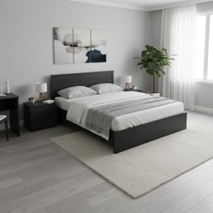 Athos bed in wenge color 160x200 cm