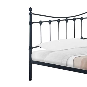 Bed Beowulf black metal 140x190x10cm