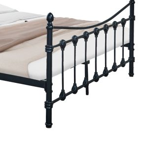 Bed Beowulf black metal 140x190x10cm