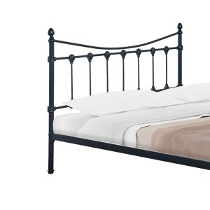 Bed Beowulf black metal 150x200x102cm