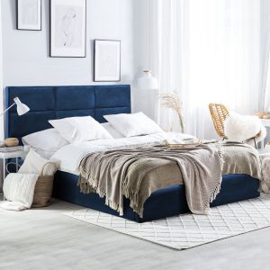 Briley Hm583,08 blue velvet bed with storage space 160x200cm