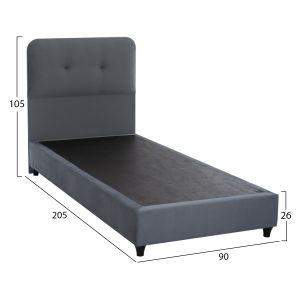 Bed Dolores Hm649.10 gray velvet