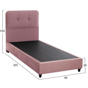 Dolores Bed Hm649.12 in pink velvet